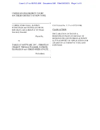 Declaration of David A. Rosenfeld Filed on Behalf of Robbins Geller