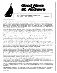 FROM PASTOR DAVE: Garbage and Guts