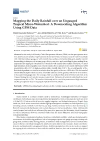 Mapping the Daily Rainfall Over an Ungauged Tropical Micro-Watershed: a Downscaling Algorithm Using GPM Data
