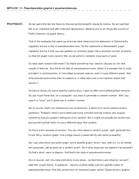 MITOCW | 11. Pseudorandom Graphs I: Quasirandomness