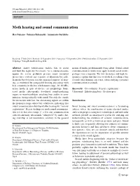 Moth Hearing and Sound Communication