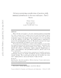 Subspace-Preserving Sparsification of Matrices with Minimal Perturbation