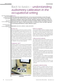 Understanding Audiometry Calibration in the Occupational Setting