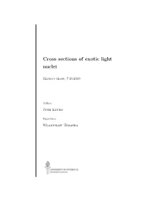 Cross Sections of Exotic Light Nuclei