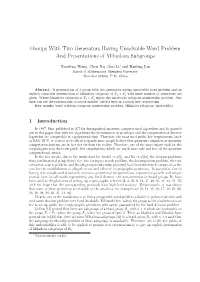 Groups with Two Generators Having Unsolvable Word Problem and Presentations of Mihailova Subgroups