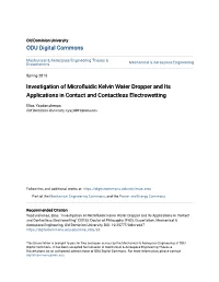 Investigation of Microfluidic Kelvin Water Dropper and Its Applications
