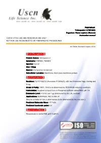 Tetraspanin 3 (TSPAN3) Organism: Homo Sapiens (Human) Instruction Manual for in VITRO USE and RESEARCH USE ONLY NOT for USE in DIAGNOSTIC OR THERAPEUTIC PROCEDURES
