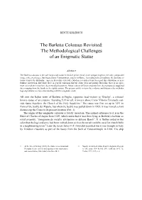 The Barletta Colossus Revisited: the Methodological Challenges of an Enigmatic Statue