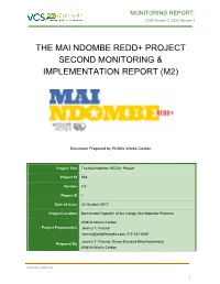 The Mai Ndombe Redd+ Project Second Monitoring & Implementation Report (M2)