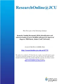 Kamath, Sandip Dayanand (2014) Identification and Characterisation of Novel Shellfish Allergens for Improved Diagosis. Phd Thesis, James Cook University