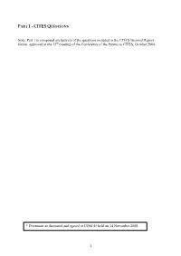 Part 1 - Cites Questions