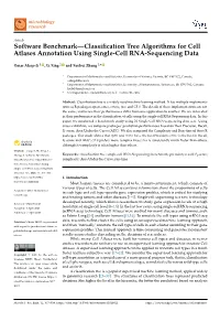 Software Benchmark—Classification Tree Algorithms for Cell Atlases