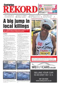A Big Jump in Local Killings Shoplifting Has Become More of a Problem, with the Number of Offences Rising by 28 Percent