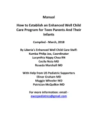Manual How to Establish an Enhanced Well Child Care Program