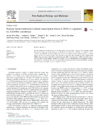 Nuclear Factor-Erythroid-2 Related Transcription Factor-1 (Nrf1) Is Regulated MARK by O-Glcnac Transferase