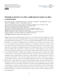 Nunataks As Barriers to Ice Flow: Implications for Palaeo Ice-Sheet