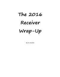 The 2016 Receiver Wrap-Up