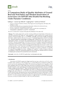 A Comparison Study of Quality Attributes of Ground Beef and Veal