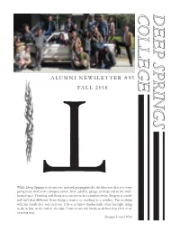 Alumni Newsletter #95 Fall 2018