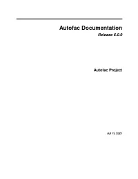 Autofac Documentation Release 6.0.0