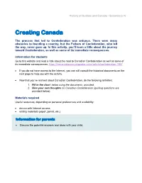 Creating Canada