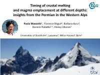 Insights from the Permian in the Western Alps