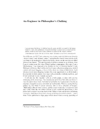 An Engineer in Philosopher's Clothing