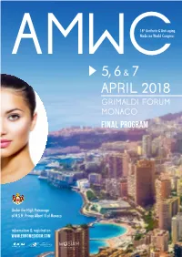 April 2018 Grimaldi Forum Monaco Final Program