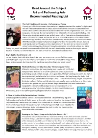 Art and Performing Arts Recommended Reading List