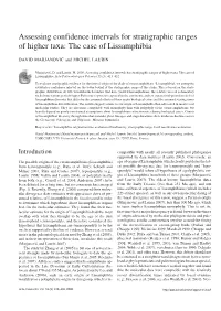 Assessing Confidence Intervals for Stratigraphic Ranges of Higher Taxa: the Case of Lissamphibia