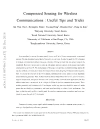Compressed Sensing for Wireless Communications