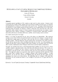 Developing a Cost of Capital Module for Computable