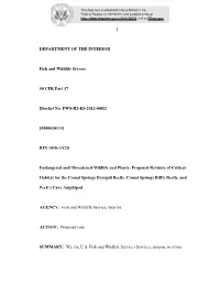 Docket No. FWS-R2-ES-2012-0082]