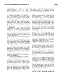 Geologic Mapping of the Mahuea Tholus Quadrangle (V-49), Venus – an Initial Progress Report