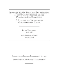 Investigating the Structural Determinants of Electrostatic Binding Among Protein-Protein Complexes: a Systematic, Large-Scale Computational Study