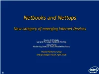 Netbooks and Nettops