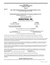 NORDSTROM, INC. (Exact Name of Registrant As Specified in Its Charter)