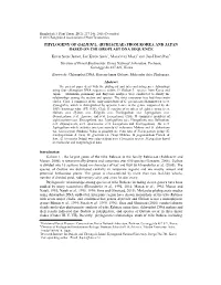 Phylogeny of Galium L. (Rubiaceae) from Korea and Japan Based on Chloroplast Dna Sequence
