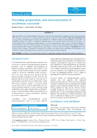 Screening, Preparation, and Characterization of Aceclofenac Cocrystals Sushma Verma1,2*, Arun Nanda3, S.P