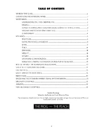 Table of Contents