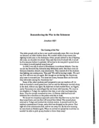 4 Remembering the War in the Solomons
