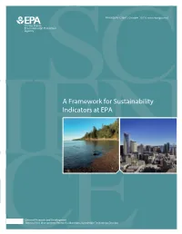 "A Framework for Sustainability Indicators at EPA" (Pdf)