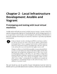 Chapter 2 - Local Infrastructure Development: Ansible and Vagrant