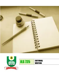 Jls 725 Editorial Writing