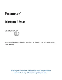 Substance P Parameter Assay