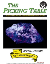 The Picking Table Volume 50, No. 2 – Fall 2009