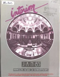 This Document Is Made Available Electronically by the Minnesota Legislative Reference Library As Part of an Ongoing Digital Archiving Project