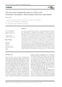 ﻿Two New Skink-Endoparasitic Species of Meteterakis (Nematoda