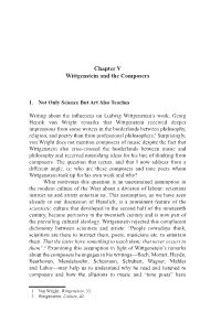 Chapter V Wittgenstein and the Composers