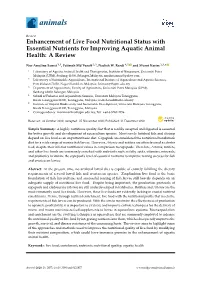 Enhancement of Live Food Nutritional Status with Essential Nutrients for Improving Aquatic Animal Health: a Review